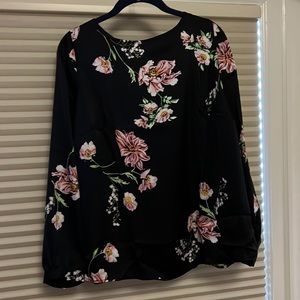 Floral print dressy top